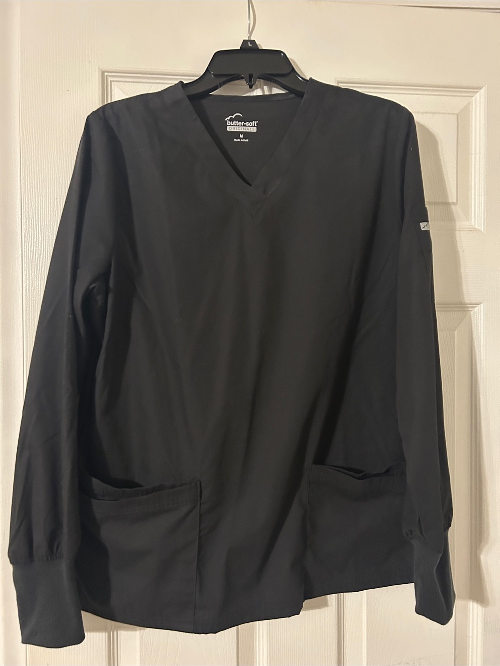 Butter-Soft V-Neck Top in Black